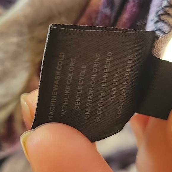 Vera Wang assymetric tie dye long sleeve top tunic - Picture 9 of 9